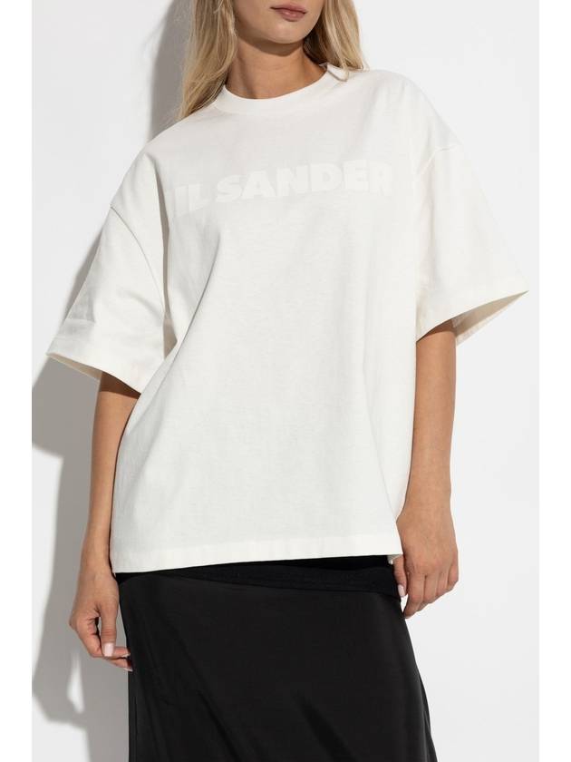 JIL SANDER T-shirt With Logo, Women's, Cream - JIL SANDER - BALAAN 3