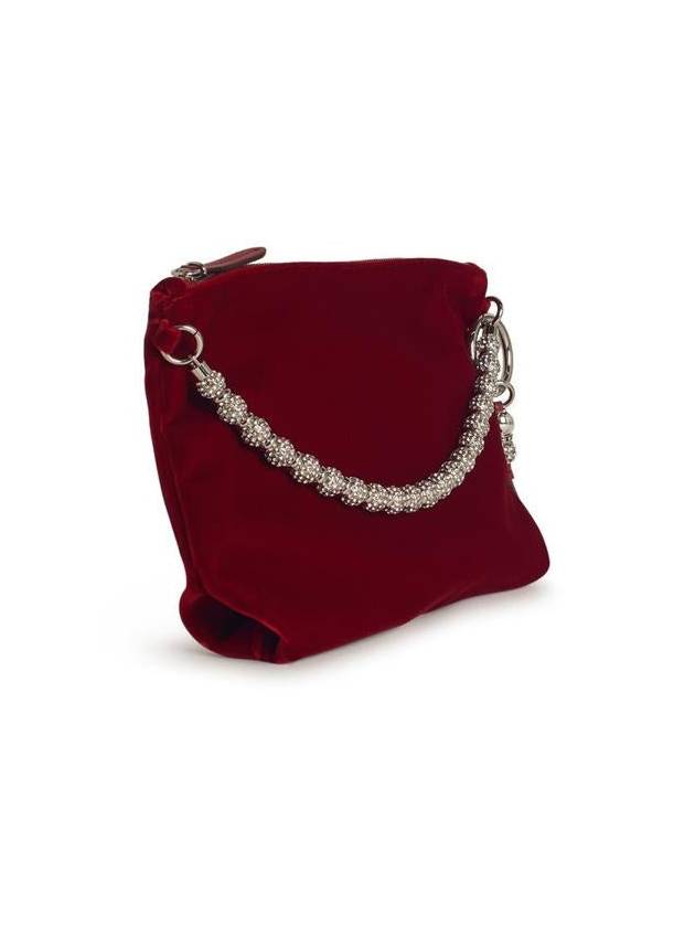 Jimmy Choo Callie' Burgundy Velvet Bag - JIMMY CHOO - BALAAN 2