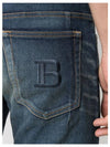 Back Logo Patch Slim Fit Jeans Blue - BALMAIN - BALAAN 6