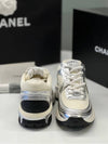 Fabric Laminated Low Top Sneakers Silver - CHANEL - BALAAN 9