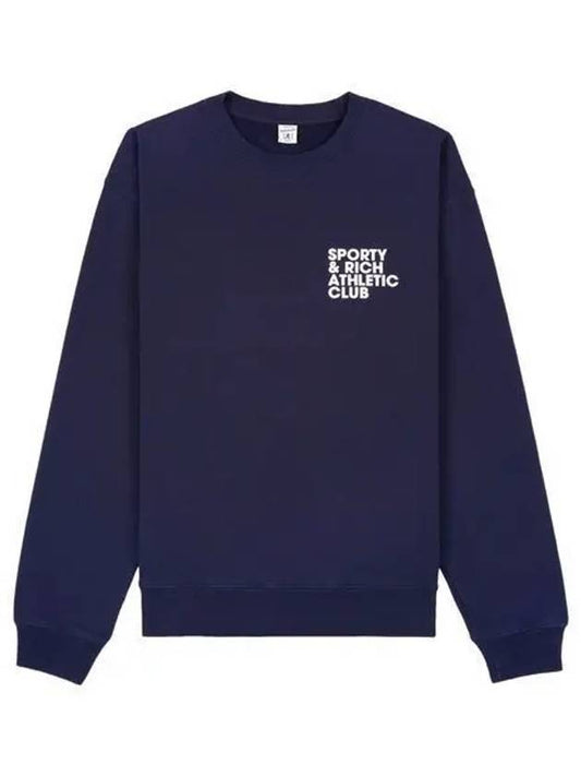 Logo Graphic Print Sweatshirt Navy - SPORTY & RICH - BALAAN 2