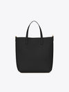 Shopping Toy Supple Leather Tote Bag Black - SAINT LAURENT - BALAAN 4