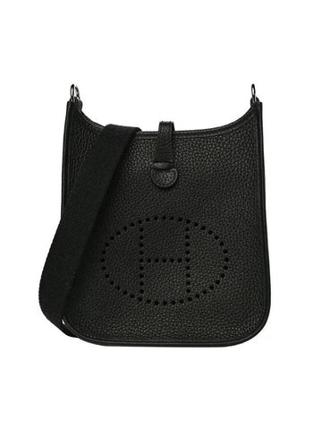 Evelyn 16 Clemence Palladium Cross Bag Noir - HERMES - BALAAN.