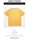 Striped Logo Short Sleeve T-Shirt Yellow - ACNE STUDIOS - BALAAN 3