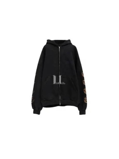 Heavy Metal Oversized Zip-Up Hoodie Black - BALENCIAGA - BALAAN 2