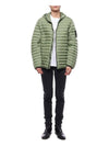 Room Woven Chamber Recycled Nylon Down Padding Hooded Jacket Green - STONE ISLAND - BALAAN 4