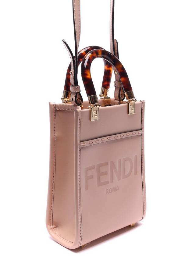 Sunshine Shopper Small Leather Tote Bag Pink - FENDI - BALAAN 4