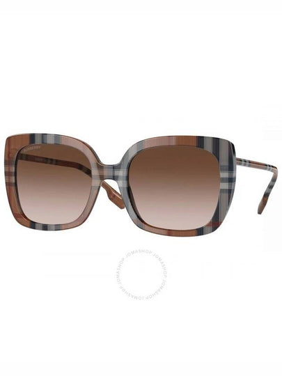 Eyewear Check Over Square Sunglasses Brown - BURBERRY - BALAAN 2