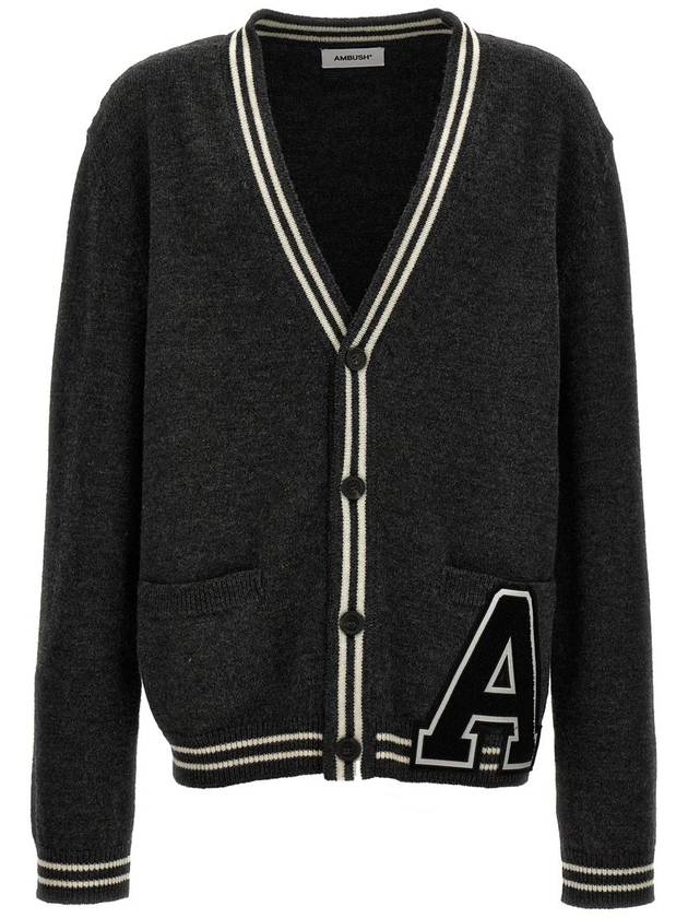 Monogram Applique Wool Cardigan BMHB003S24KNI0010710 - AMBUSH - BALAAN 2