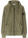 Wappen Patch Cotton Hooded Zip Up Olive - STONE ISLAND - BALAAN 2