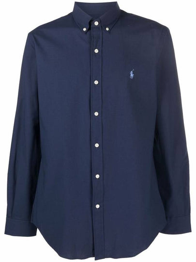 Embroidered Logo Pony Long Sleeve Shirt Navy - POLO RALPH LAUREN - BALAAN 2