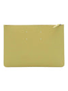 Stitch Zipper Clutch Bag Yellow - MAISON MARGIELA - BALAAN.