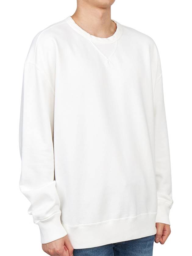 Garment Dyed Cotton Jersey Sweatshirt White - TEN C - BALAAN 4