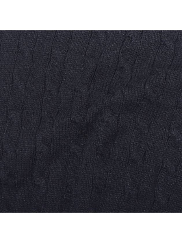 Wool Logo Cable Vest Navy - OGARP - BALAAN 7