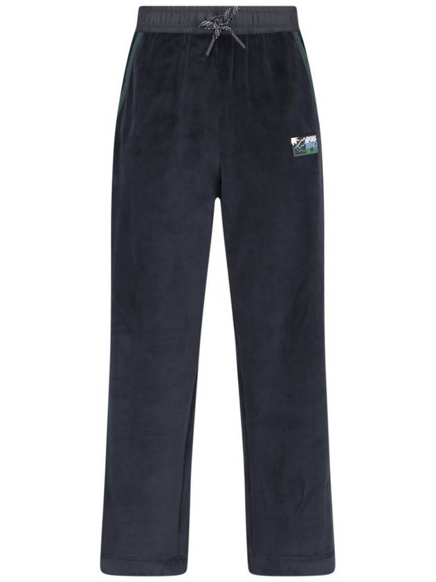 Velvet Drawstring Track Pants Black - MONCLER - BALAAN 2