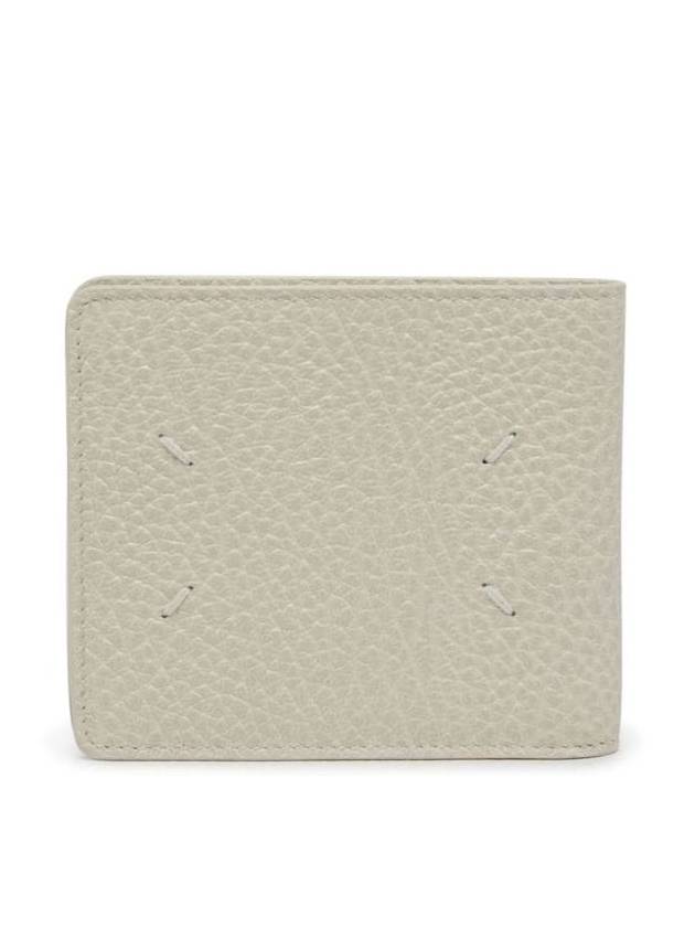 Stitched Leather Bifold Half Wallet Grey - MAISON MARGIELA - BALAAN 11