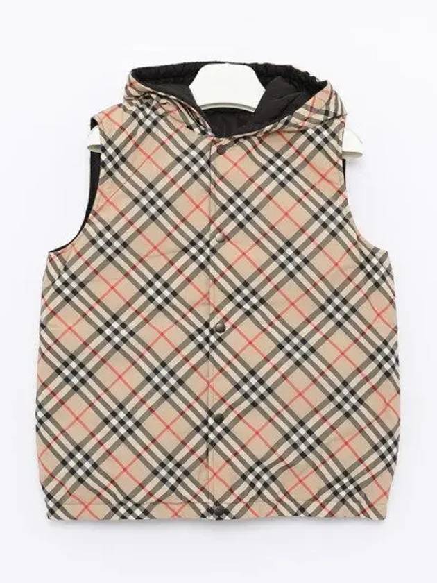 Kids Vintage Check Hooded Vest Archive Beige - BURBERRY - BALAAN 2