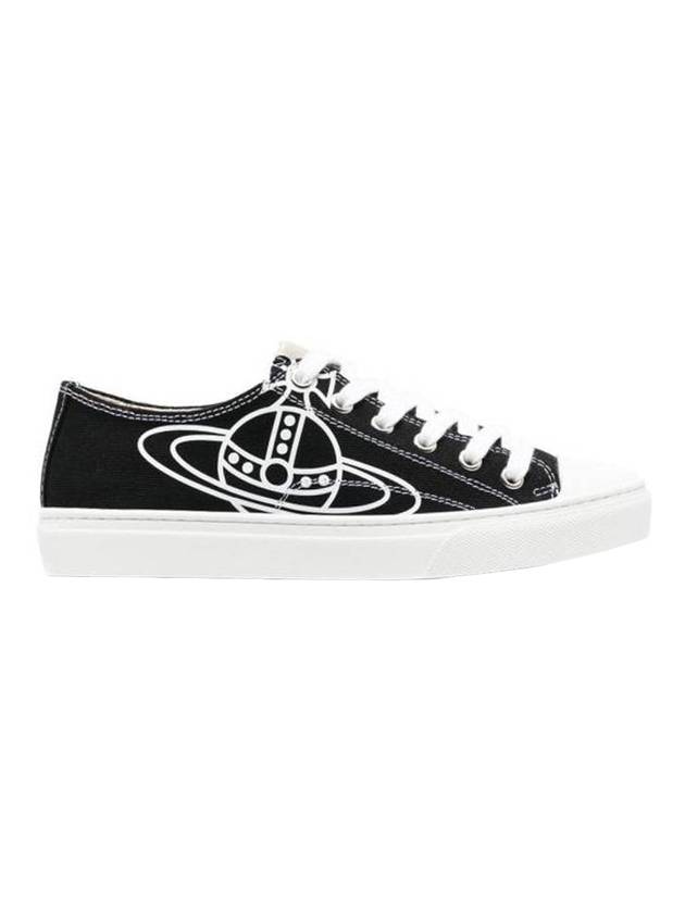 ORB Logo Low Top Sneakers Black - VIVIENNE WESTWOOD - 1