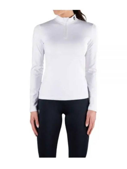 Half Zip Neck Long Sleeve T-Shirt White - HYDROGEN - BALAAN 2