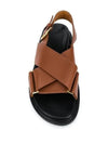 Fussbett Leather Sandals Brown - MARNI - BALAAN 4