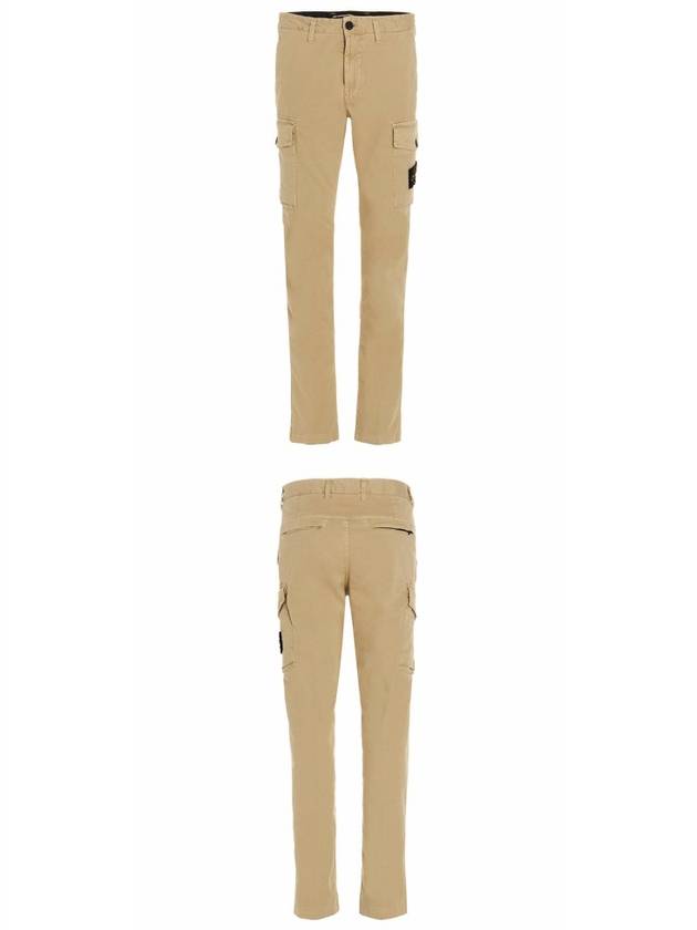 Waffen Patch Cargo Straight Pants Beige - STONE ISLAND - BALAAN 5