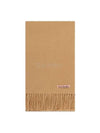 Wool Fringe Muffler Dark Camel - ACNE STUDIOS - BALAAN 1