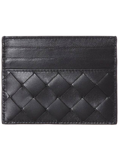 Intrecciato Leather Card Wallet Black - BOTTEGA VENETA - BALAAN 2