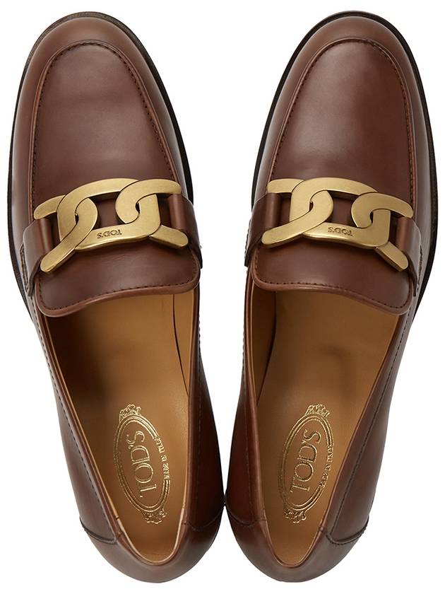 Logo Detail Loafers Brown - TOD'S - BALAAN 3