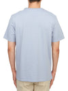 Chillax Fox Patch Regular Short Sleeve T-Shirt Blue - MAISON KITSUNE - BALAAN 4