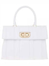 Gancini Hand Cross Bag White - SALVATORE FERRAGAMO - BALAAN 2