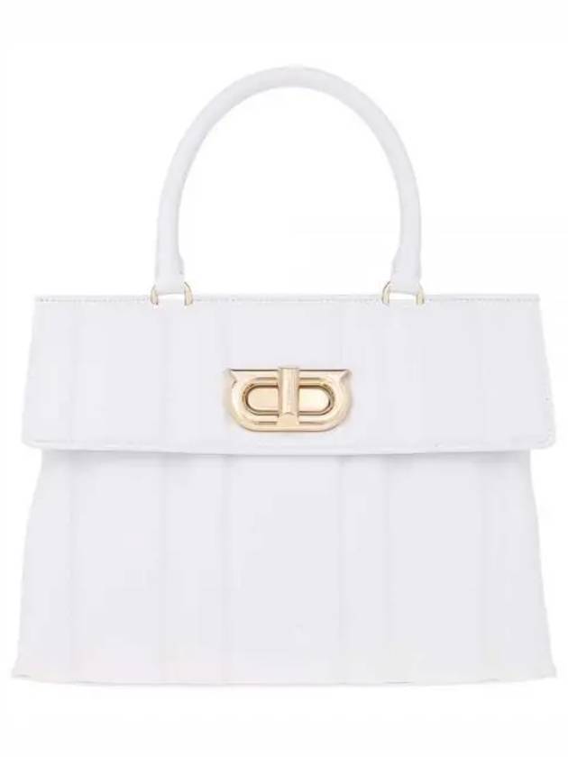 Gancini Hand Cross Bag White - SALVATORE FERRAGAMO - BALAAN 2