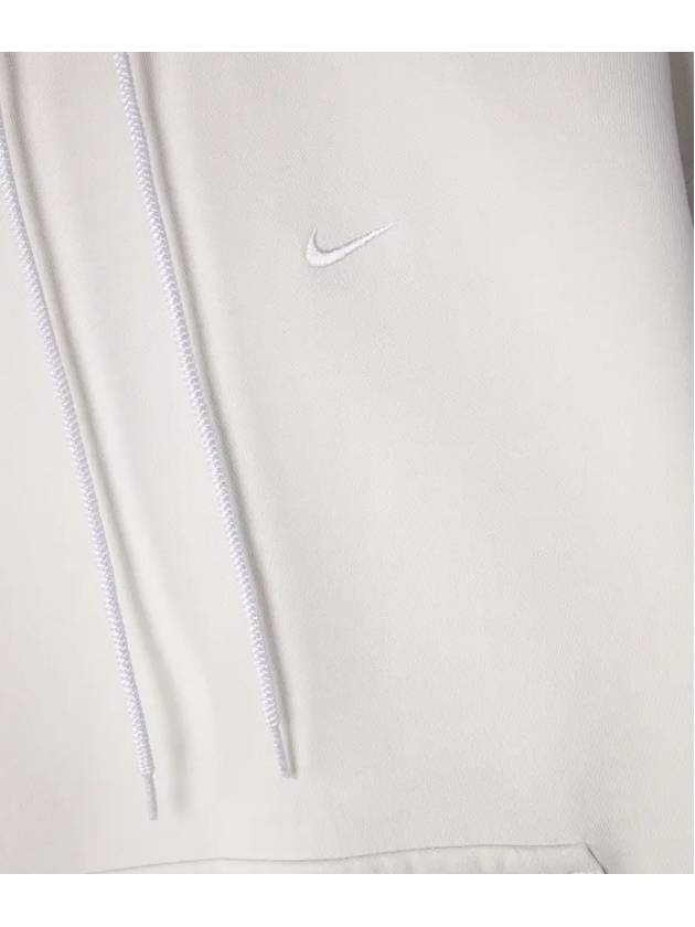 Swoosh Crew Neck Brushed Hoodie White - NIKE - BALAAN 3