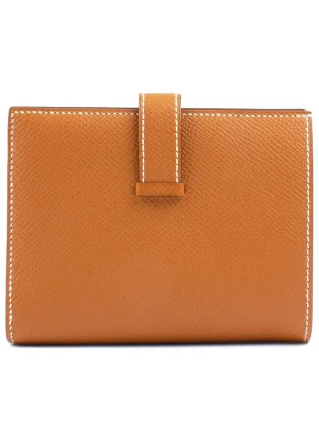 Bean Compact Half Wallet Gold Plated H039790CC - HERMES - BALAAN 2