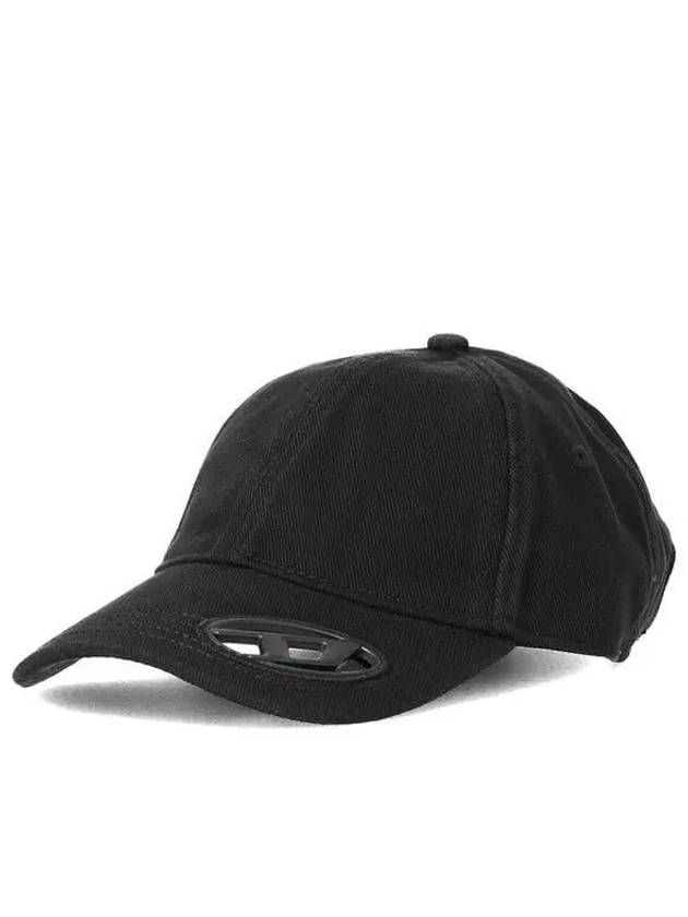 Logo Decorated Buckle Closure Cotton Baseball Ball Cap Black - DIESEL - BALAAN 2