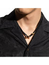 Medusa Greca Leather Necklace Black - VERSACE - BALAAN 3