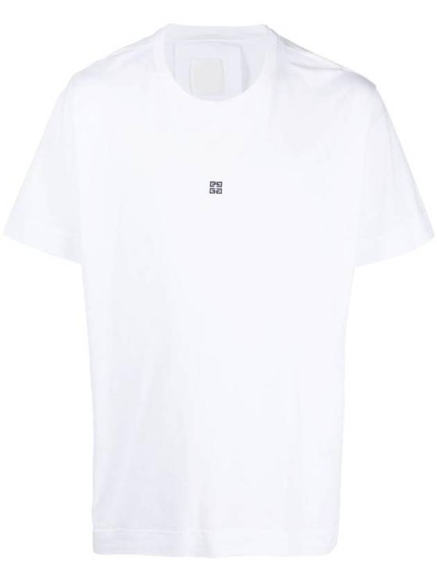 Embroidered Logo Jersey Short Sleeve T-shirt White - GIVENCHY - BALAAN 2