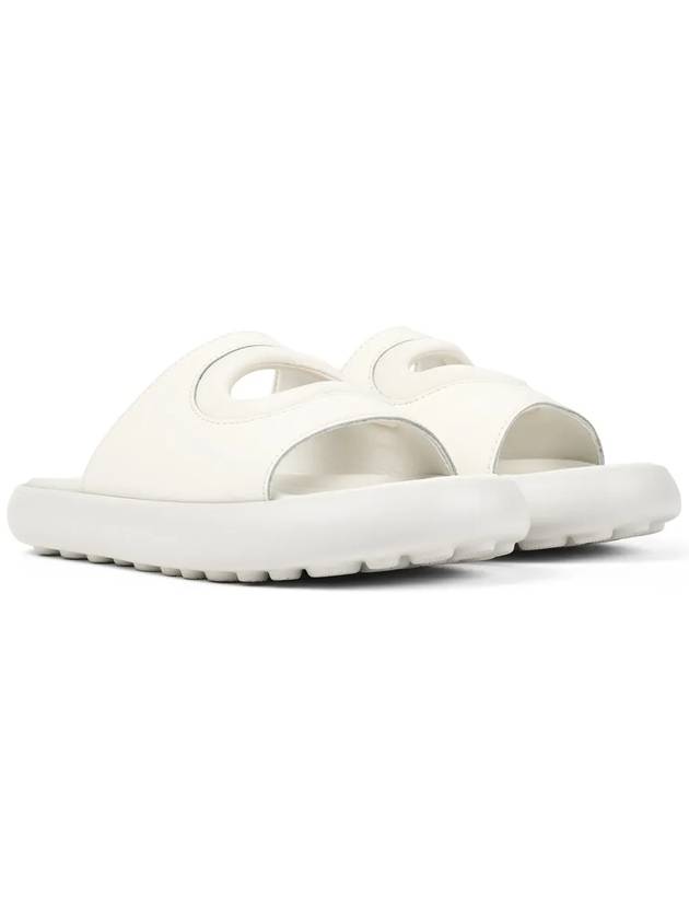 Twins Textile Leather Slide Slipper White - CAMPER - BALAAN 3