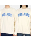 wellness bookle sweatshirt cream blue WELLNESS BOUCLE CREWNECK - SPORTY & RICH - BALAAN 2