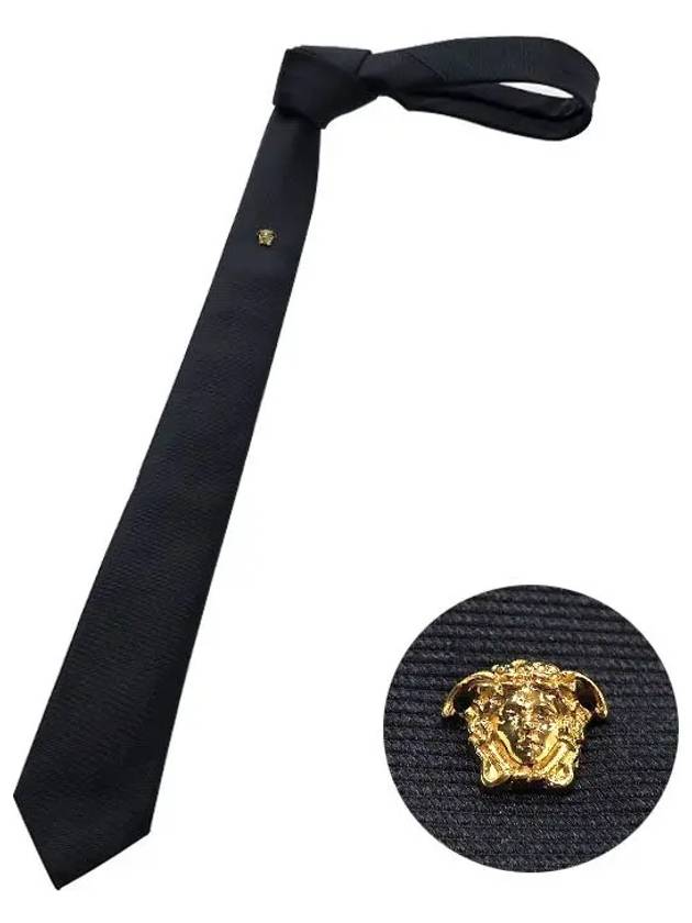 Medusa Head Tie Black - VERSACE - BALAAN 2