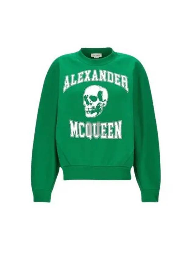 Skull Print Sweatshirt Green - ALEXANDER MCQUEEN - BALAAN 2