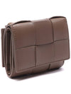 Detachable Card Case Cassette Tri-Fold Half Wallet Taupe Grey - BOTTEGA VENETA - BALAAN 4