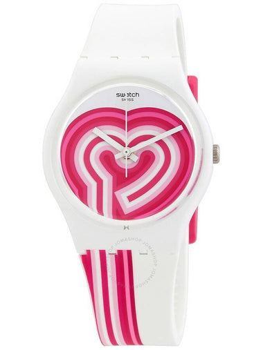 Swatch Valentine's Day Beatpink Quartz Pink Dial Ladies Watch GW214 - SWATCH - BALAAN 1