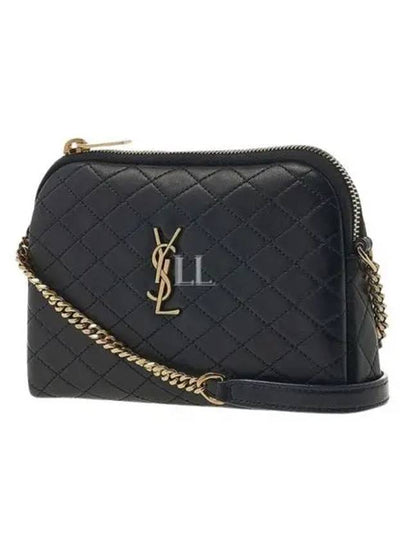 Gaby Quilted Lambskin Chain Cross Bag Black - SAINT LAURENT - BALAAN 2