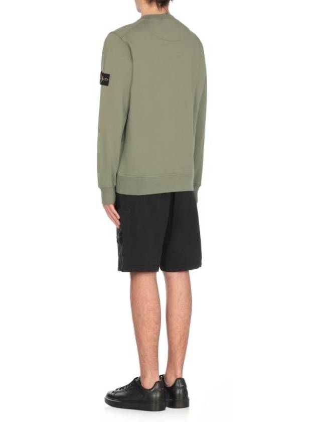 Organic Cotton Fleece Sweatshirt Green - STONE ISLAND - BALAAN 5