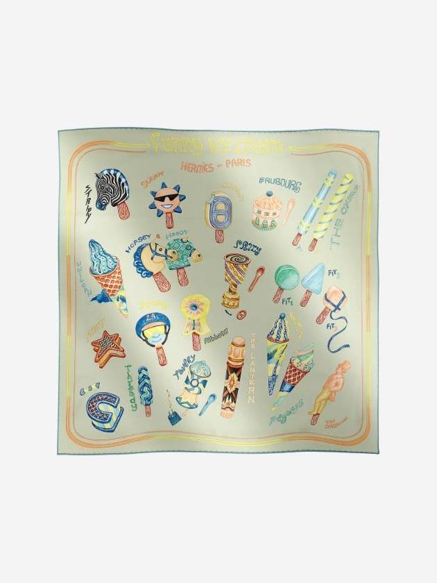 Funny Ice Cream 70 Scarf Vert - HERMES - BALAAN 1