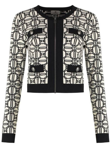 Elisabetta Franchi Jacquard Knit Cardigan - ELISABETTA FRANCHI - BALAAN 1