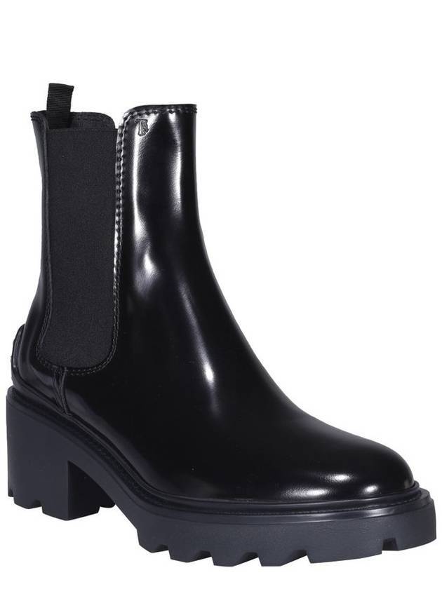 Glossy Leather Chelsea Boots Black - TOD'S - BALAAN 3