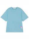 Sunrise Tag Short Sleeve T-Shirt Blue - MAISON KITSUNE - BALAAN 2