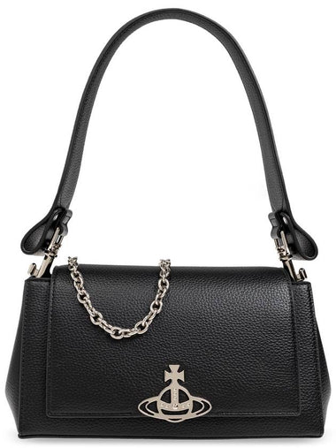 Hazel Grain Medium Shoulder Bag Black - VIVIENNE WESTWOOD - BALAAN 1