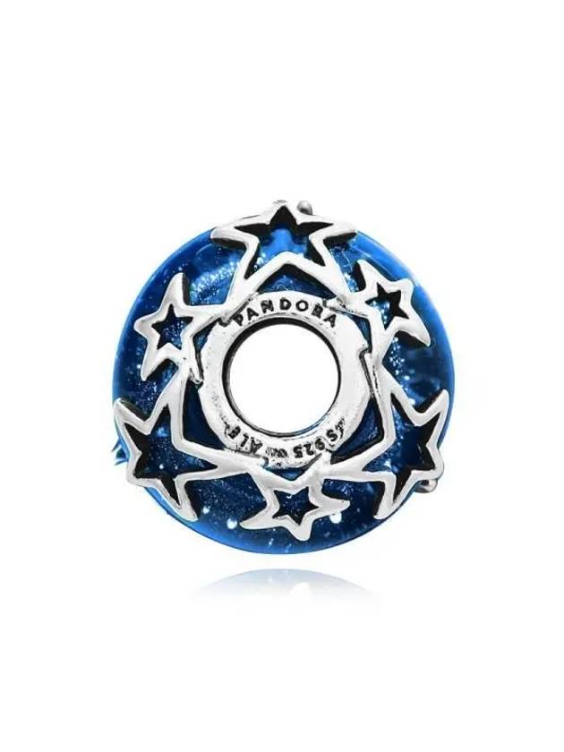 Galaxy Star Murano Bracelet Charm Silver Blue - PANDORA - BALAAN 4